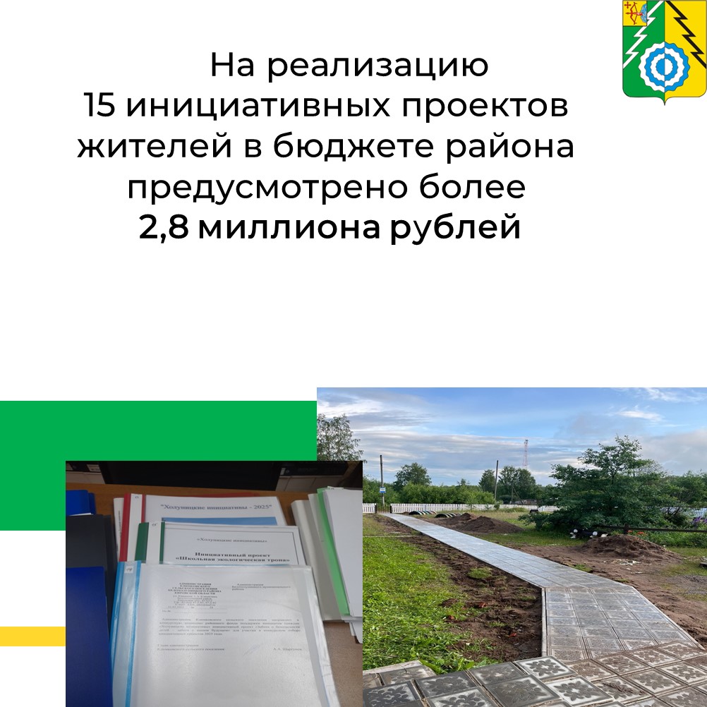 Продолжается реализация инициативных проектов наших жителей и победивших в конкурсе &quot;Холуницкие инициативы -2025&quot;.